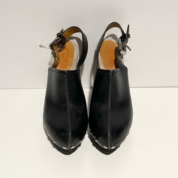 Michael Kors Beatrice Leather Slingback Mule Black Studded Size 7 - Picture 4 of 10